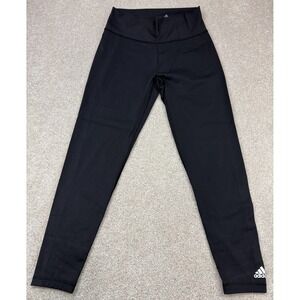 Adidas Compression Running Leggings Women's LARGE Athleisure Stretch Black Pants